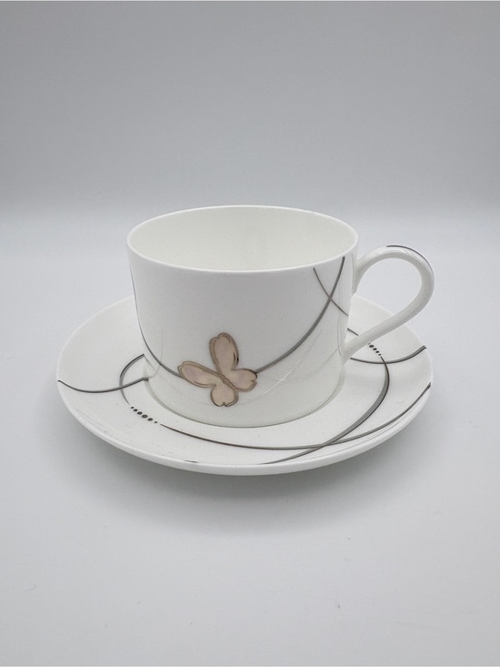 Waterford Other - WATERFORD Lismore Butterfly Coffee Cup And Saucer Fine Bone China